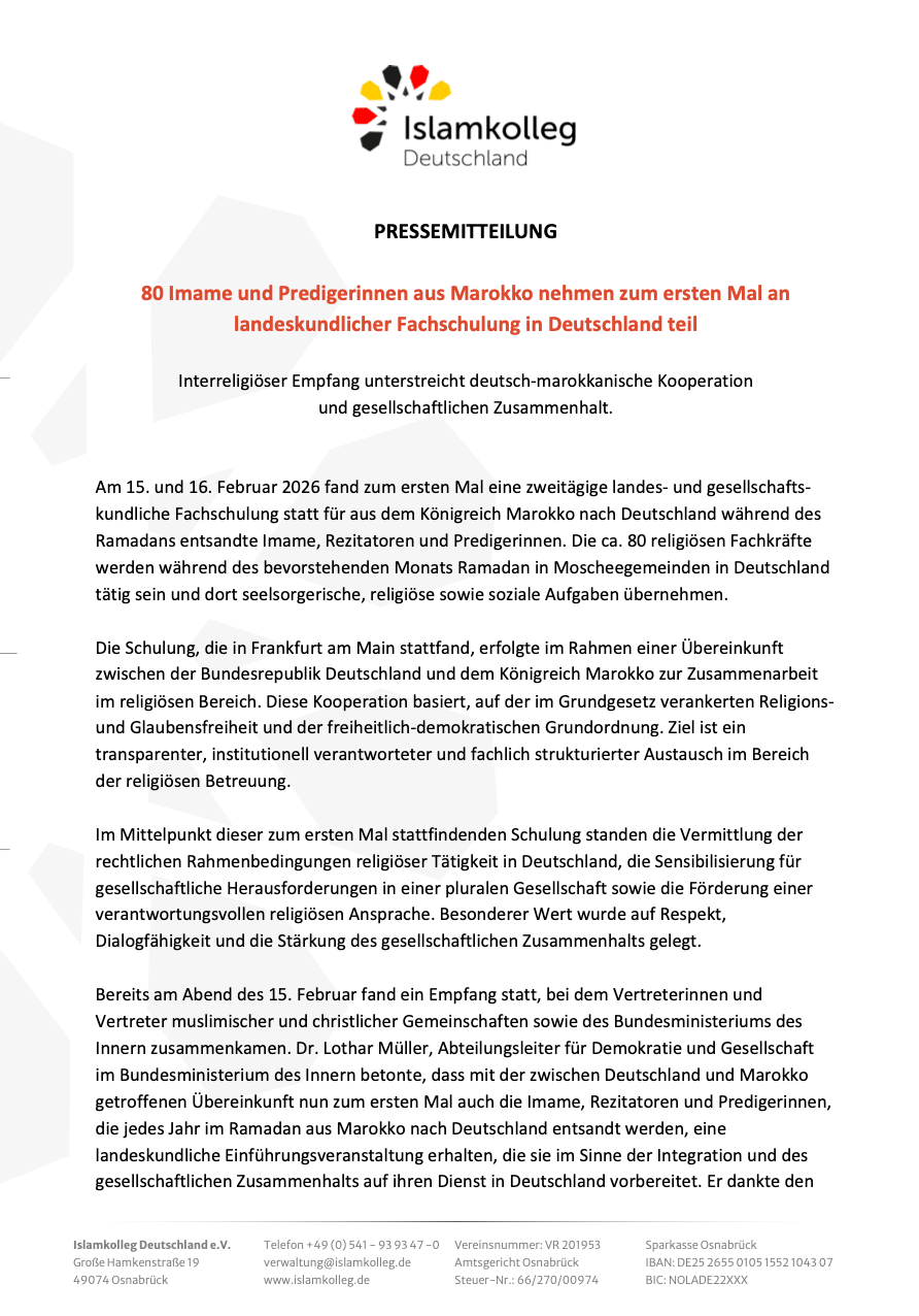 Pressemitteilung - aus gegebenem Anlass